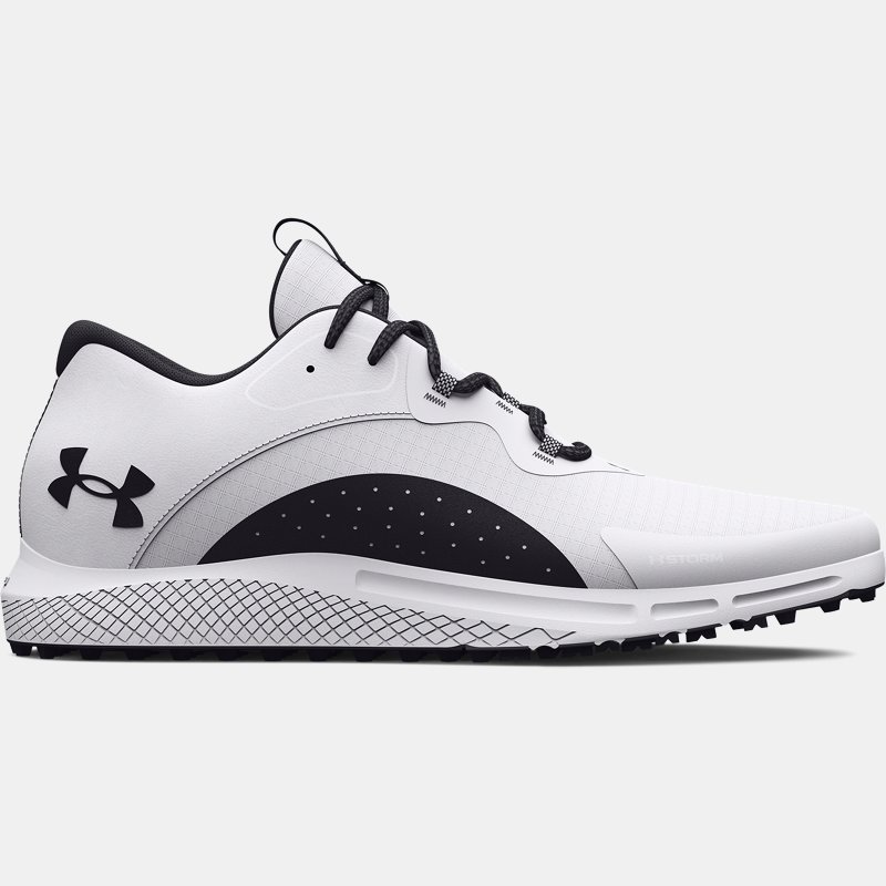 Men's Under Armour Charged Draw 2 Spikeless Golf Shoes White / Black / Black 47.5